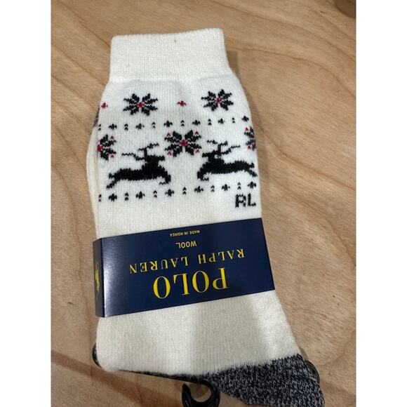 NWT POLO RALPH LAUREN Deer-pattern woven socks - Picture 1 of 6